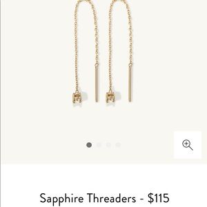 Mejuri Sapphire threaders - one side NWT